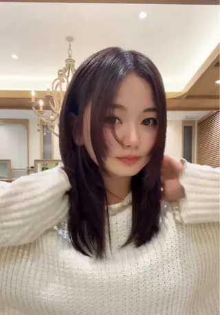 セミロング カラー canaan 銀座店所属・艶カラー👾ブリーチ なし暖色👾ユースケのヘアスタイル