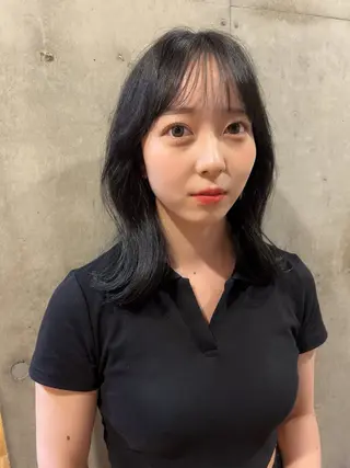 ミディアム カラー ヘアアレンジ 🫧似合わせ／透明感 カラー🫧　ハルヒのヘアスタイル