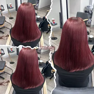 セミロング 艶あり暖色カラー🌈 カラー診断あゆみのヘアスタイル