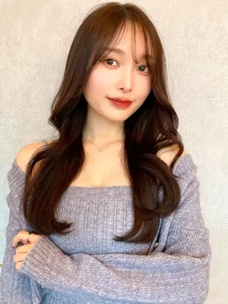 セミロング カラー 韓国ヘア🤍顔周り/ 髪質改善✨/林遼一郎のヘアスタイル