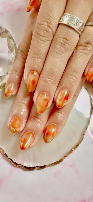 セミロング カラー キッズ ネイル マツエク・マツパ 💎ビューティサロン 湘南　RIRAN💎のネイルデザイン