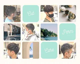 ショート メンズ 平石 花音のヘアスタイル