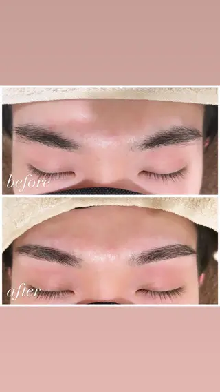 メンズ アイブロウ 曲がる縮毛矯正 LIBER 　岩名のヘアスタイル