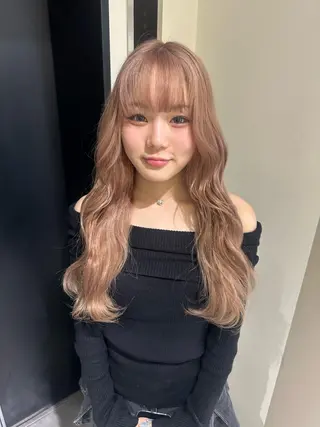 セミロング カラー Maria 梅田/デザインカラーのヘアスタイル