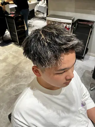 カラー パーマ メンズ 👑メンズパーマ特化 店長望月謙二郎👑のヘアスタイル