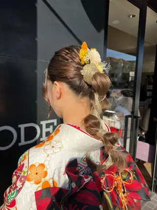 ヘアアレンジ 🍒serika 暖色カラー 🍒のヘアスタイル