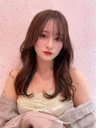 ロング 新宿/韓国レイヤー 髪質改善カラー/角所のヘアスタイル