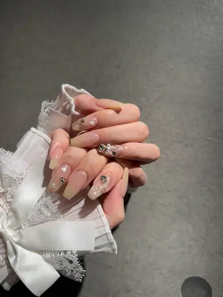 ネイル I-nailロング /ワンホン/キラキラのネイルデザイン