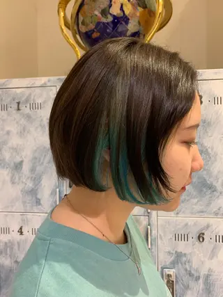 ミディアム カラー 髪質改善/縮毛矯正 ツヤ髪🩷さつきのヘアスタイル