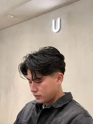 ショート パーマ メンズ MEN’S SALON HAVANA所属・渋谷/フェザーパーマ /フェード/千尋のヘアスタイル