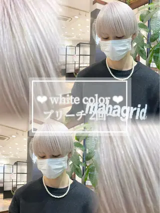 ショート RINOSHORES所属・yume🫧 ハイトーン/ブリーチのヘアスタイル