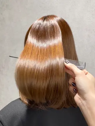 ミディアム カラー パーマ ヘアアレンジ メンズ mona/ ストレートスタイル✨のヘアスタイル