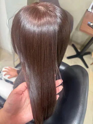 セミロング カラー ʚmiku/縮毛矯正 /髪質改善/ツヤ髪ɞのヘアスタイル