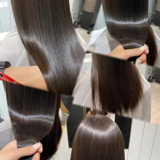 セミロング パーマ 韓国風レイヤーカット 💎髪質改善"yuiのヘアスタイル