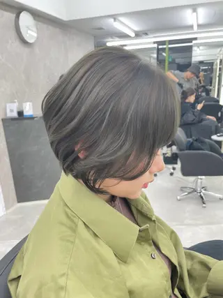 ショート カラー 心斎橋/ブリーチなし 髪質改善/レイヤーのヘアスタイル