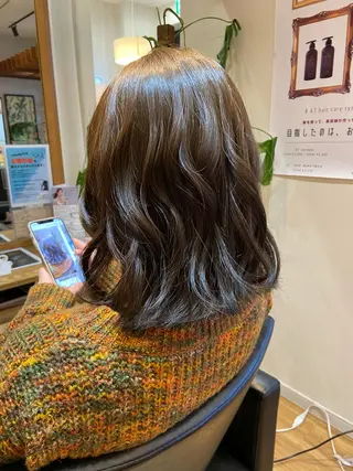 セミロング カラー ヘアアレンジ 岩切 結子のマツエク・マツパデザイン