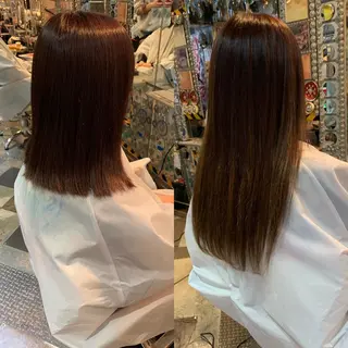 ロング カラー ヘアアレンジ haco+所属・🌈派手髪エクステ ブレイズ🌈ひろとのヘアスタイル