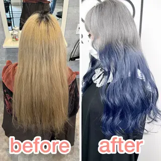 ロング カラー ノミネーション大宮所属・TOSHIKI/ ハイトーン/髪質改善のヘアスタイル