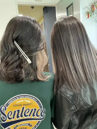 ミディアム カラー 京都美容師 塩のヘアスタイル