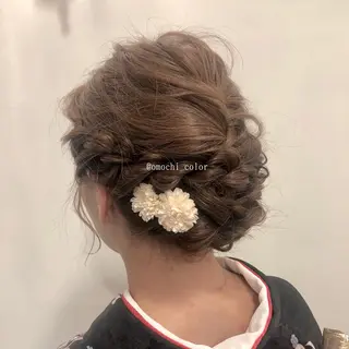 セミロング カラー パーマ ヘアアレンジ メンズ キッズ ネイル マツエク・マツパ 隠れ家サロンso you所属・yukimi .のヘアスタイル