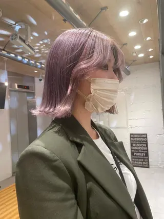 ミディアム カラー 艶ハイトーン👑♡ NATSUKIのヘアスタイル