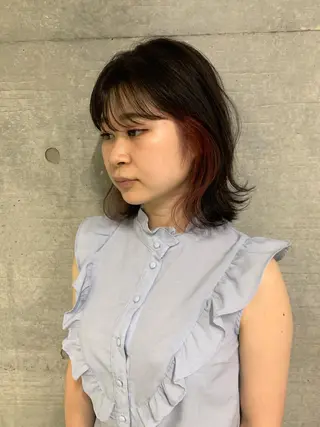 ミディアム カラー メンズ THE./ブリーチ 透感カラー/髪質改善のヘアスタイル