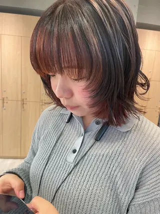 ミディアム カラー Toiro 横浜所属・🎀レイヤー/パーマ カラー/ai🎀のヘアスタイル