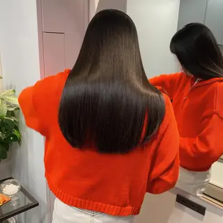 ロング カラー ヘアアレンジ ブリーチなしカラー/ 髪質改善/寺門束のヘアスタイル