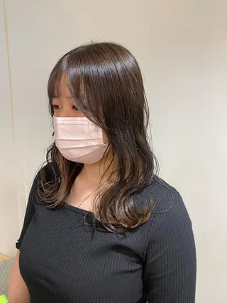 セミロング カラー ヘアアレンジ ボブ /ニュアンス/ satomi🧸💖のヘアスタイル