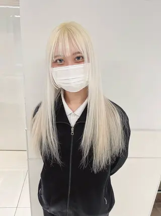 セミロング カラー りおな/エクステ /ミルクティーカラーのヘアスタイル