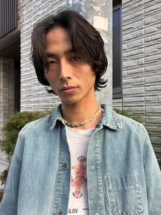 ショート メンズ パーマ カラー CEINE OURのヘアスタイル