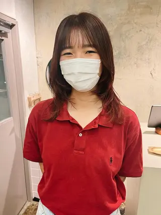 セミロング 西山 紗耶香🪽 透明感カラー/ボブのヘアスタイル