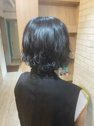 ショート カラー パーマ メンズパーマモデル 無料/今間 海音のヘアスタイル