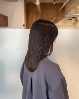 ミディアム カラー パーマ 縮毛矯正+モテカラー 🎀✨MIHOのヘアスタイル