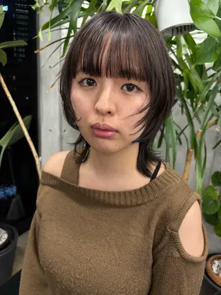 ショート カラー 似合わせカット レイヤーボブウルフのヘアスタイル