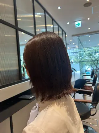 ミディアム カラー 縮毛矯正/カット/ 韓国ヘア/蛯原🍤のヘアスタイル