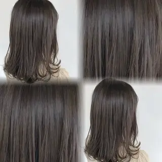 ミディアム カラー 艶髪/韓国ヘア/ 透明感カラー/ トワのヘアスタイル