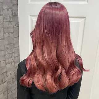 ロング rina／ベージュ ワンホン/韓国ヘアのヘアスタイル