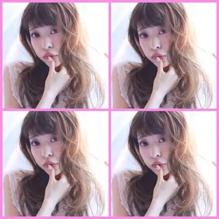 セミロング パーマ ハイトーンデザイン カラー特化🌟木下のヘアスタイル