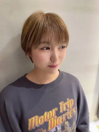 ショート 🎀大川 錬🎀 ブリーチなしWカラーのヘアスタイル