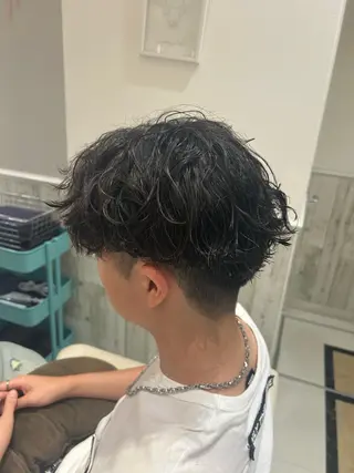 ショート パーマ メンズ ORANGEPOP 南船橋店所属・富 菜那里のヘアスタイル