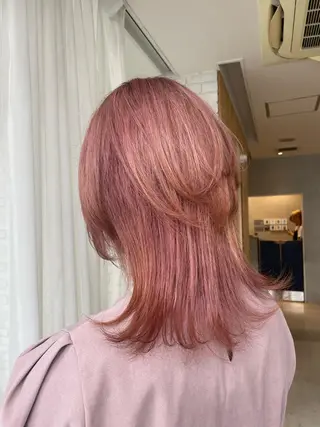 セミロング カラー LUNTY NAMBA所属・艶ハイトーン👑♡ NATSUKIのヘアスタイル