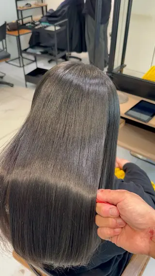 セミロング カラー 銀座⚜️【脱白髪染め 美髪矯正】トグチのヘアスタイル