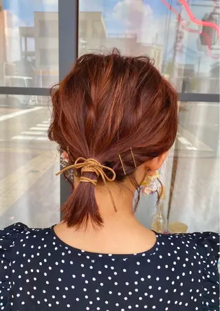 カラー ヘアアレンジ MR.GOOD MORNINGフジイのヘアスタイル