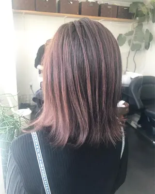 ミディアム カラー JIL BLAN 京都所属・RU RIのヘアスタイル