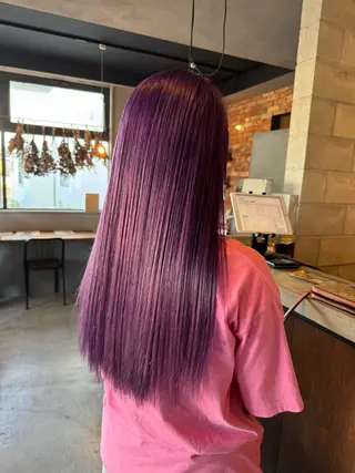 ロング カラー 岡崎/髪質改善/ ハイトーン/鈴木進のヘアスタイル