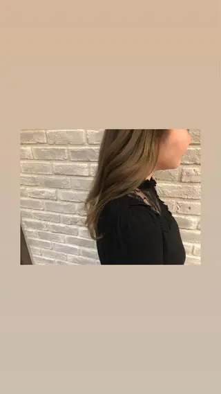 ロング カラー パーマ ヘアアレンジ 藤井 菜緒のヘアスタイル