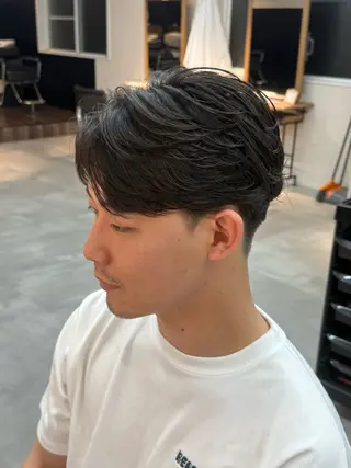 ショート パーマ メンズ 垢抜けへの近道✂️ メンズ縮毛矯正/齊藤のヘアスタイル