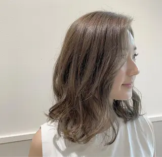 セミロング カラー ヘアアレンジ 髪質改善period.所属・いしかわまい🎀 髪質改善特価サロンのヘアスタイル