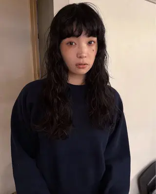 セミロング 佐川 寧音のヘアスタイル